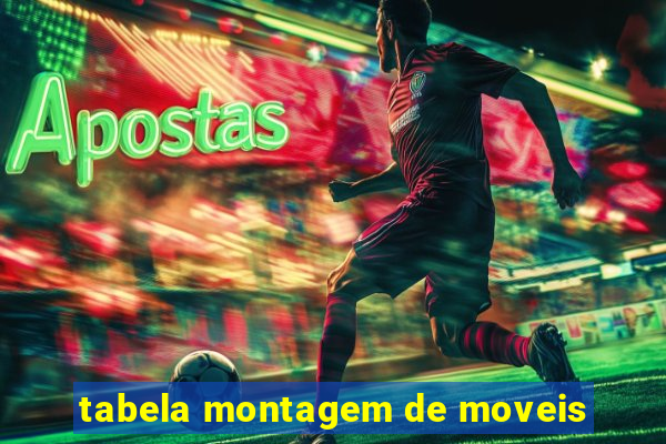 tabela montagem de moveis